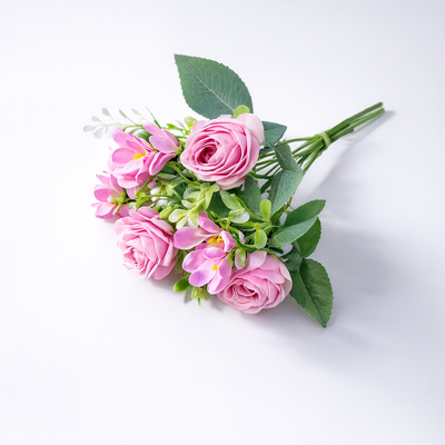 2 künstliche Blumensträuße gemischt, Farbe Rosa