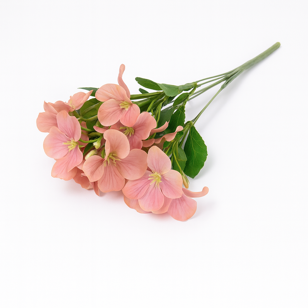 Buchet artificial cu flori universale, culoare roz somon - ROC AF42