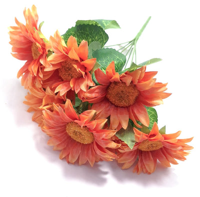 Buchet artificial floarea-soarelui, culoare portocaliu #4 - ROC AF44