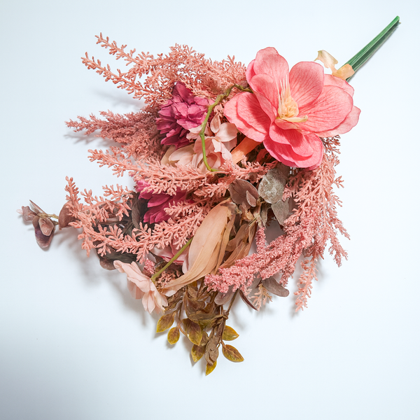 Buchet din plante artificiale mixte, culoare roz - ROC AF45