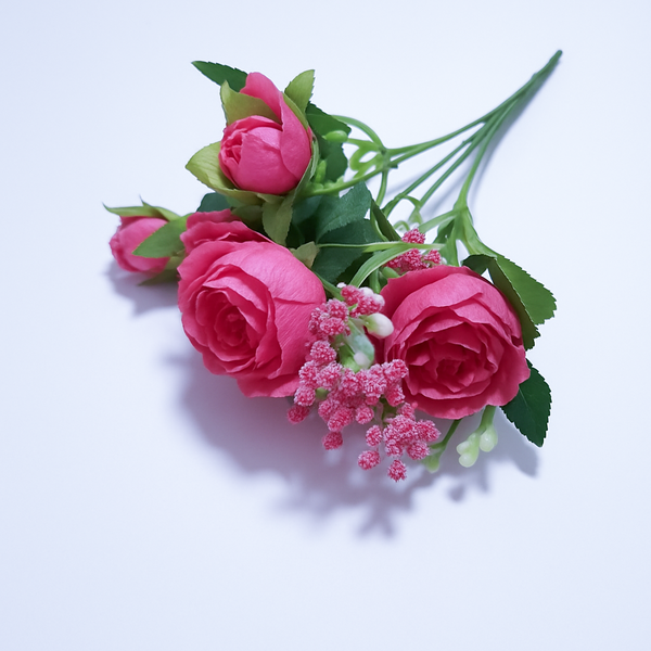 Buchet Ranunculus artificial, culoare ciclam - ROC AF51