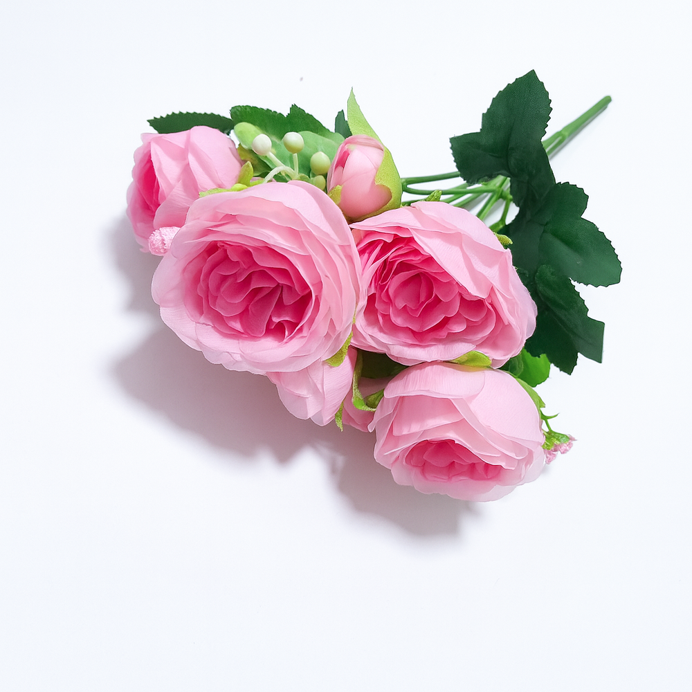 Buchet Ranunculus artificial, culoare roz - ROC AF51