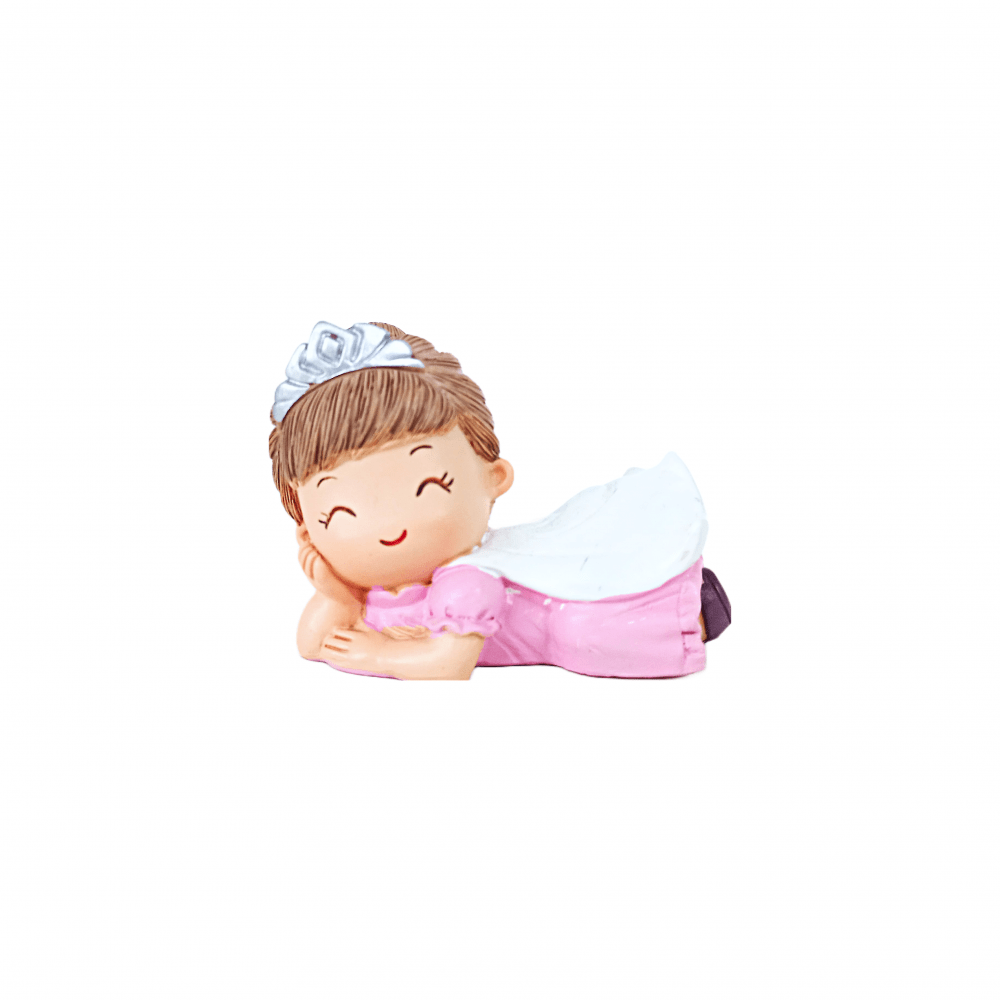 Figurină ceramică model prințesă, culoare roz - ROC 0764