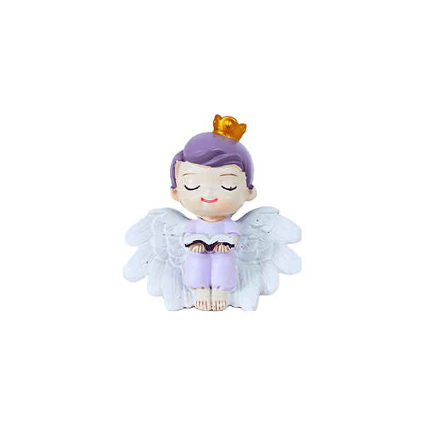 Figurina ceramica model ingeras, culoare lila - ROC 0764