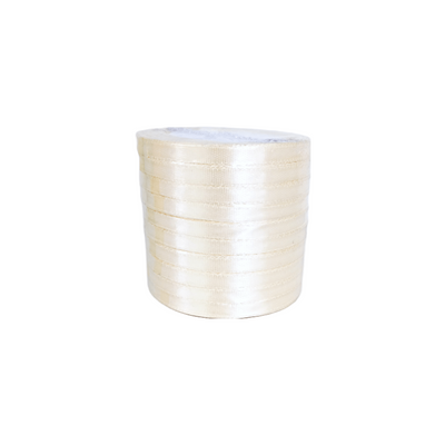 Set 10 role satin pentru impachetat cadouri si flori, 0.8 cm, culoare crem deschis - ROC 0812