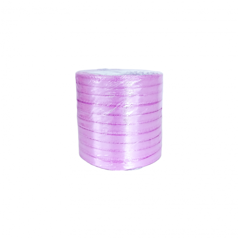 Set 10 role satin pentru impachetat cadouri si flori, 0.8 cm, culoare lila - ROC 0812