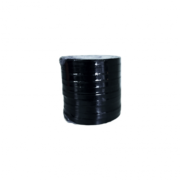 Set 10 role satin pentru impachetat cadouri si flori, 0.8 cm, culoare negru - ROC 0812 - ROC 0812