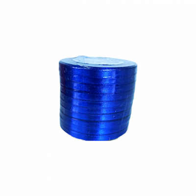 Set 10 role satin pentru impachetat cadouri si flori, 0.8 cm, culoare albastru regal - ROC 0812