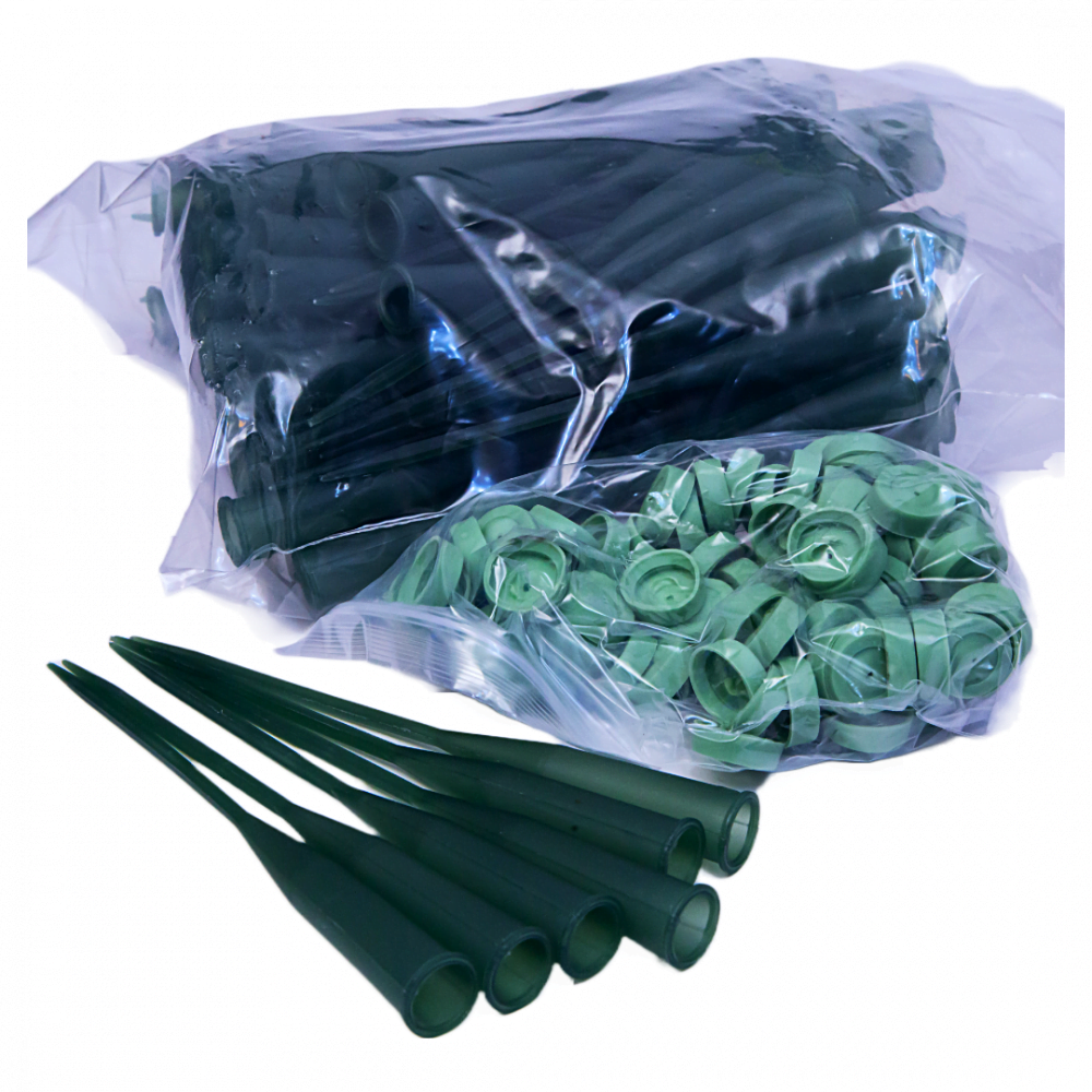 Set 100 fiole apa pentru flori, culoare verde, lungime 15cm - ROC M13