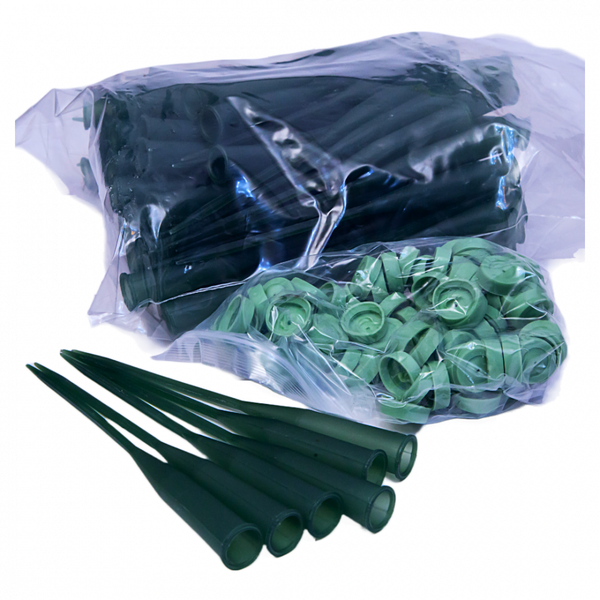 Set 100 fiole apa pentru flori, culoare verde, lungime 15cm - ROC M13