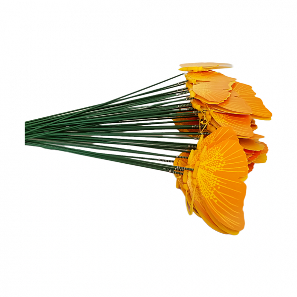 Set 50 fluturi dubli pe bat, culoare galben - ROC 0799