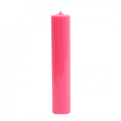 Lumanare cilindrica din parafina pentru botez sau nunta, culoare roz zmeura, H 30 cm, D 7 cm - 30070 ROZ ZMEURA