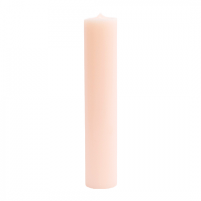 Lumanare cilindrica din parafina pentru botez sau nunta, culoare fildes, H 40 cm, D 7 cm - 40070 FILDES