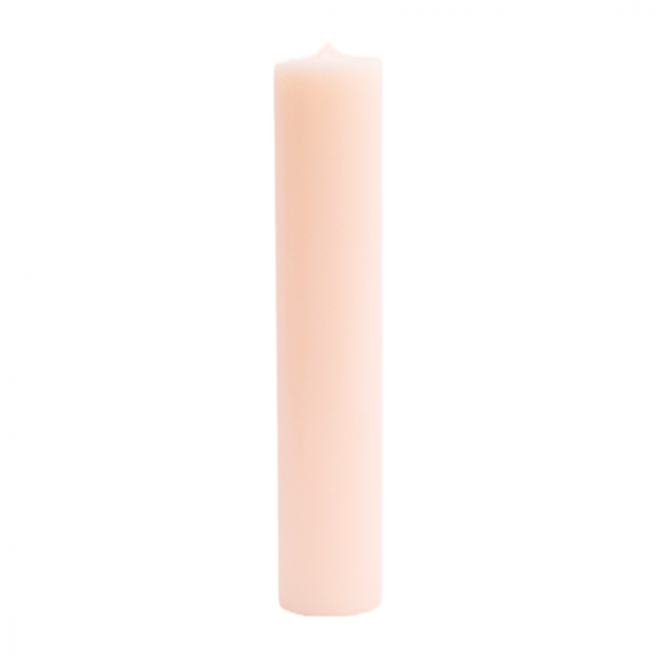 Lumanare cilindrica din parafina pentru botez sau nunta, culoare fildes, H 50 cm, D 7 cm - 50070 FILDES