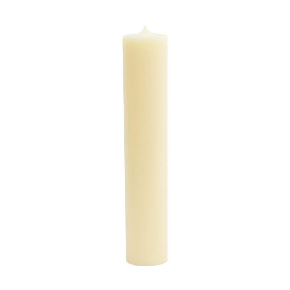 Lumanare cilindrica din parafina pentru botez sau nunta, culoare crem, H 60 cm, D 7 cm - 60070 CREM