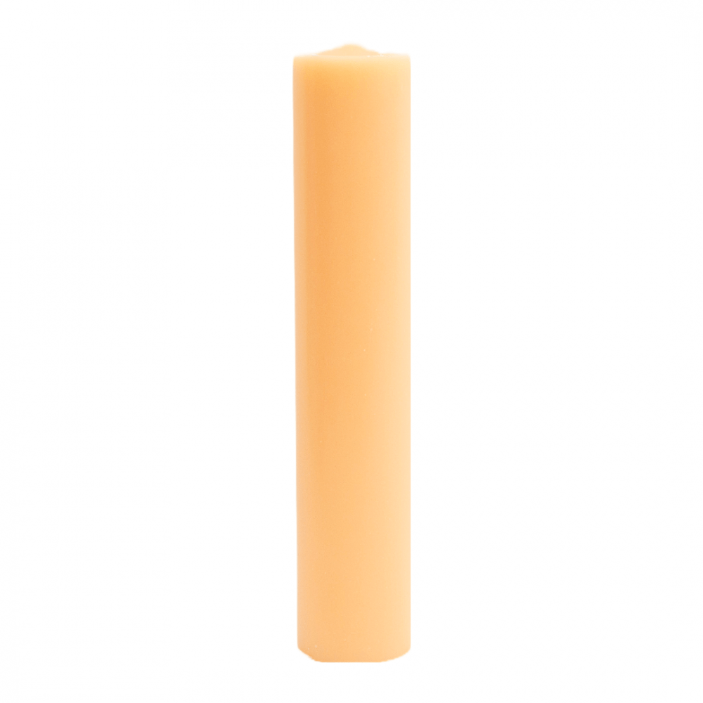 Lumanare cilindrica din parafina pentru botez sau nunta, culoare somon, H 30 cm, D 7 cm - 30070 SOMON