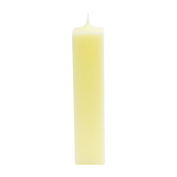 Lumanare decorativa patrata din parafina, culoare galben, H 35 cm, D 5 cm - 35050 P. GALBEN