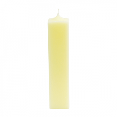 Lumanare decorativa patrata din parafina, culoare galben, H 30 cm, D 5 cm - 30050 P. GALBEN