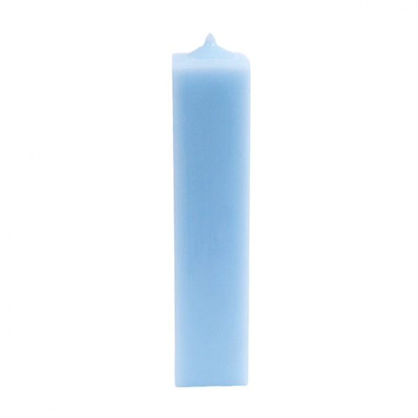 Lumanare decorativa patrata din parafina, culoare albastru, H 40 cm, D 5 cm - 40050 P. ALBASTRU
