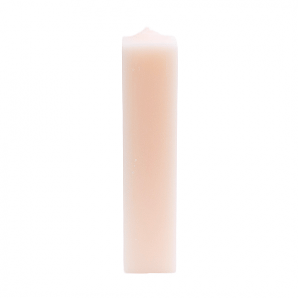 Lumanare decorativa patrata din parafina, culoare fildes, H 35 cm, D 5 cm - 35050 P. FILDES