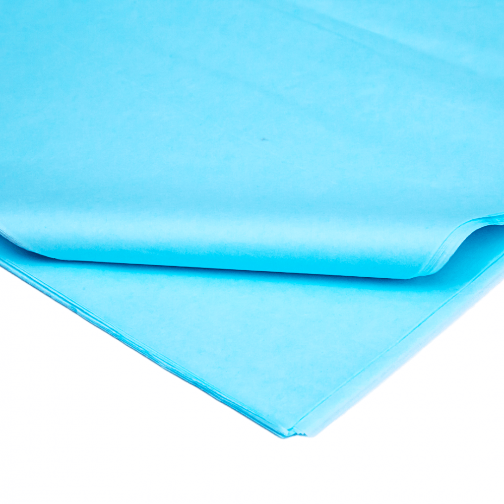 Set 50 de coli hartie de orez, latime 50 cm, lungime 70 cm, culoare albastru deschis - ROC A73