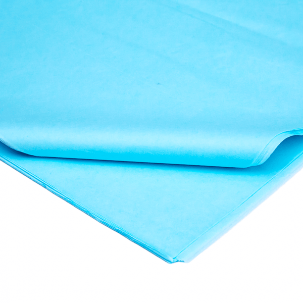 Set 50 de coli hartie de orez, latime 50 cm, lungime 70 cm, culoare albastru deschis - ROC A73