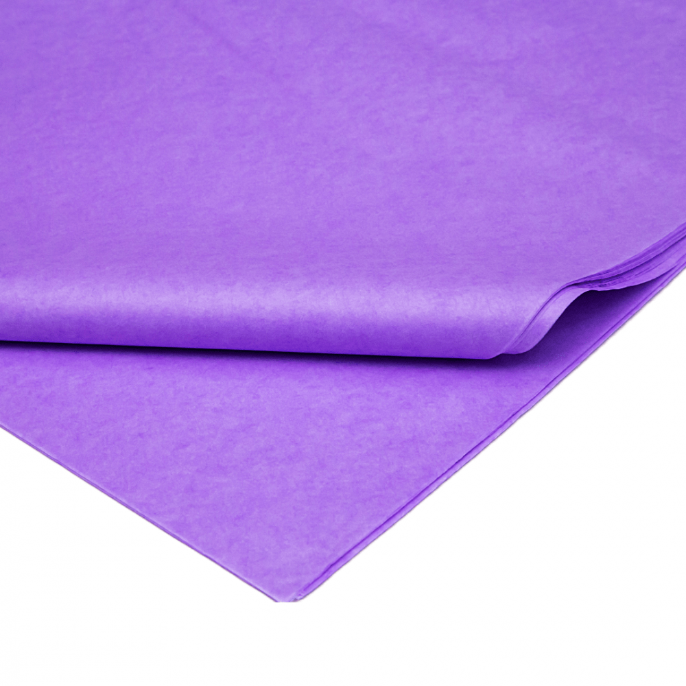 Set 50 de coli hartie de orez, latime 50 cm, lungime 70 cm, culoare lila - ROC A73