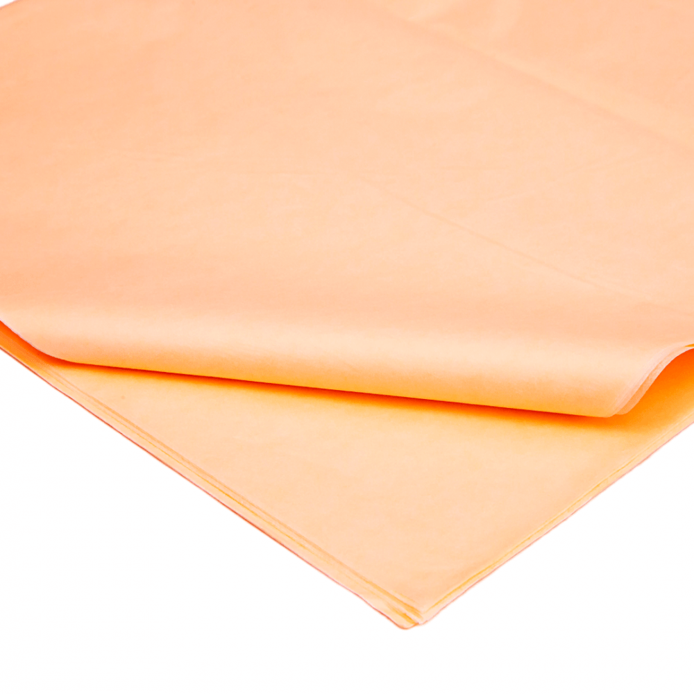Set 50 de coli hartie de orez, latime 50 cm, lungime 70 cm, culoare corai - ROC A73
