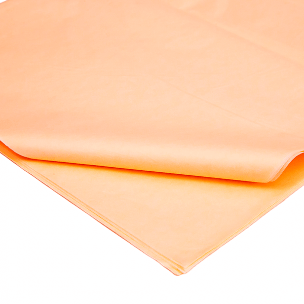 Set 50 de coli hartie de orez, latime 50 cm, lungime 70 cm, culoare corai - ROC A73