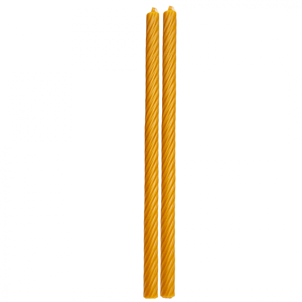 Set 2 lumanari cununie spirala din ceara H 110 cm, D 4 cm - 110040 C SP.