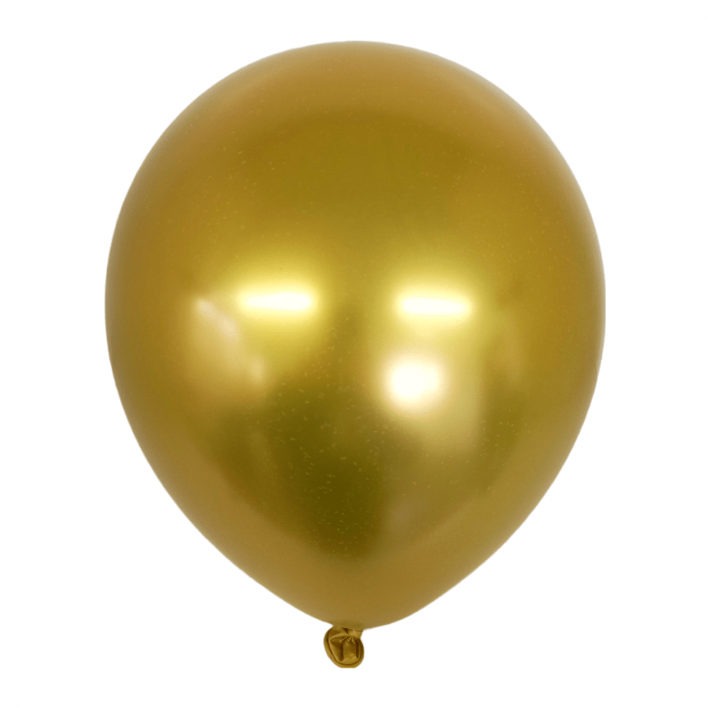 Set 50 baloane latex Chrome Metallic Gold 30 cm, NR. 1 - ROC BAL3