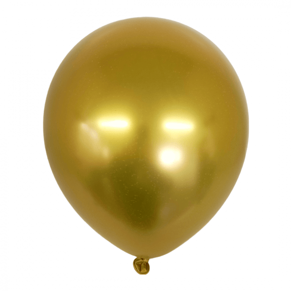 Set 50 baloane latex Chrome Metallic Gold 30 cm, NR. 1 - ROC BAL3