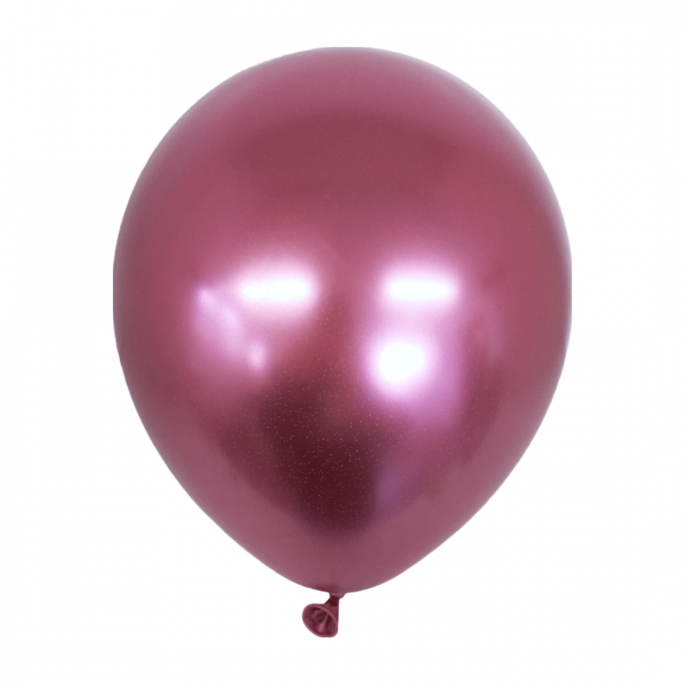 Set 50 baloane latex Chrome Metallic Red 30 cm, NR. 3 - ROC BAL3