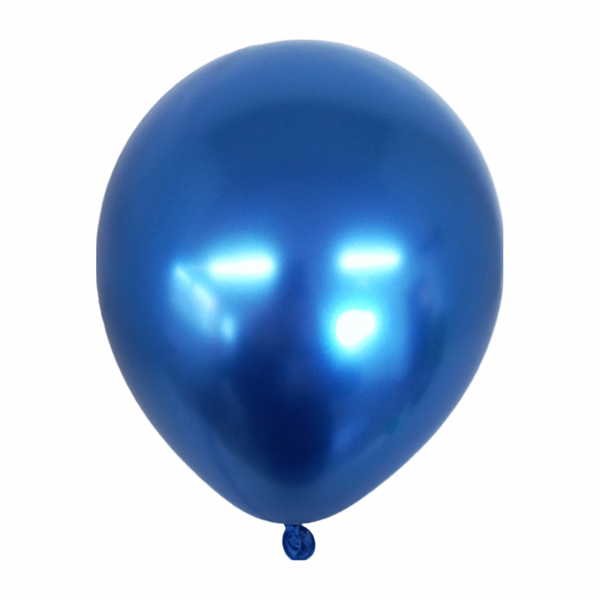 Set 50 baloane latex Chrome Albastru 30 cm, NR. 5 - ROC BAL3