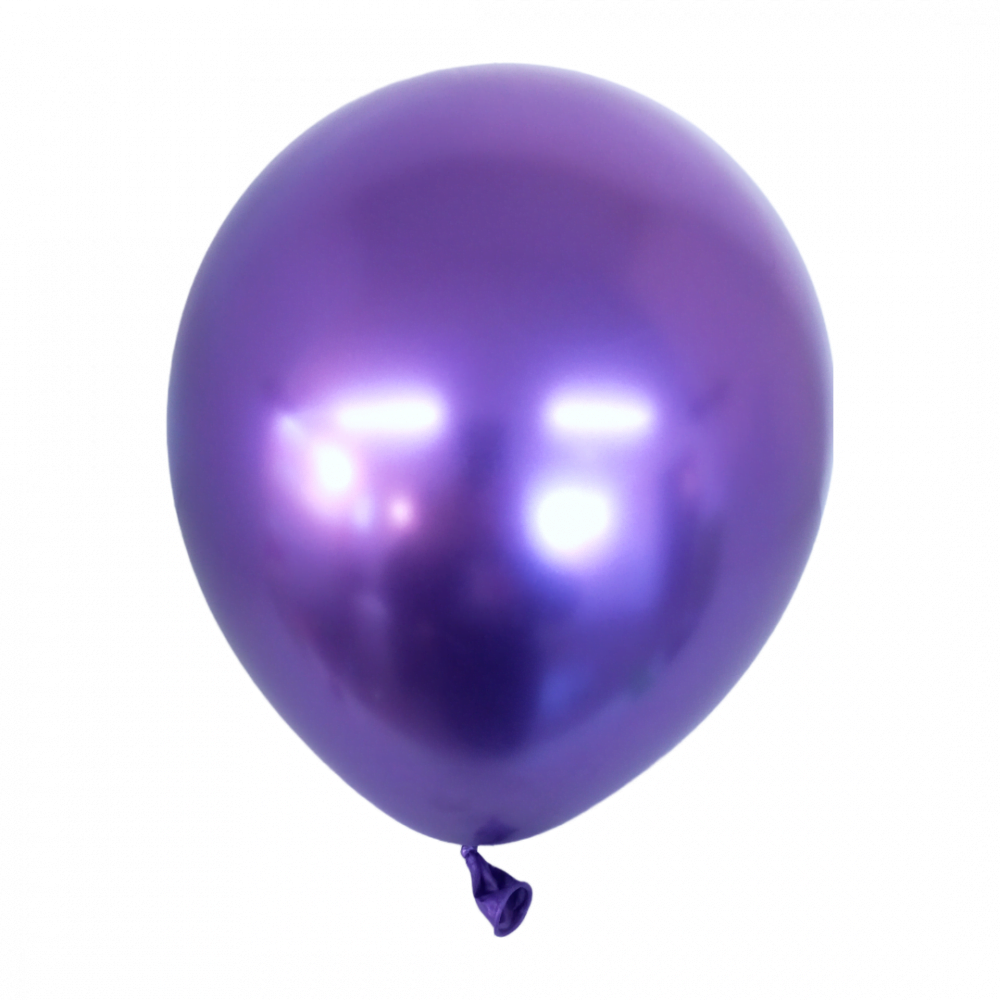 Set 50 baloane latex Chrome Metallic Purple 30 cm, NR. 7 - ROC BAL3