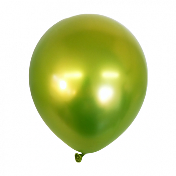 Set 50 baloane latex Chrome Metallic Light Green 30 cm, NR. 9 - ROC BAL3