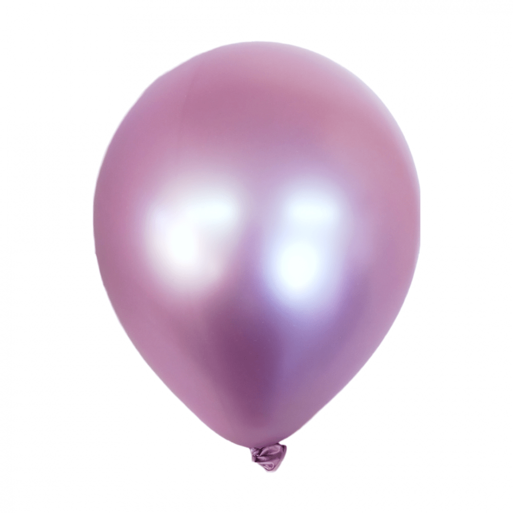 Set 50 baloane latex Chrome Metallic Pink 30 cm, NR. 10 - ROC BAL3