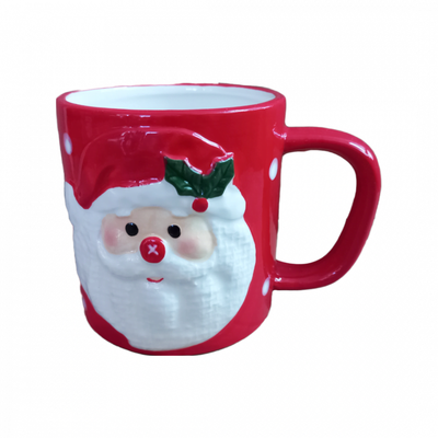 Cana din ceramica cu tematica de Craciun