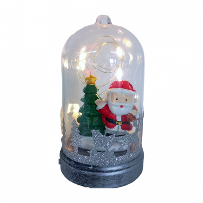 Decoratiune cu led model Mos Craciun cu sac