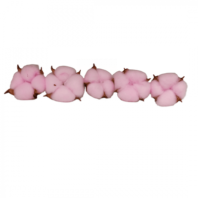 Set 100 de capete de flori de bumbac, culoare roz - ROC FD13