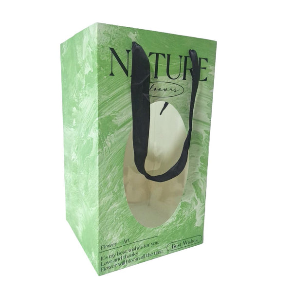 Set 2 pungi cu fereastră, culoare verde - ROC A228