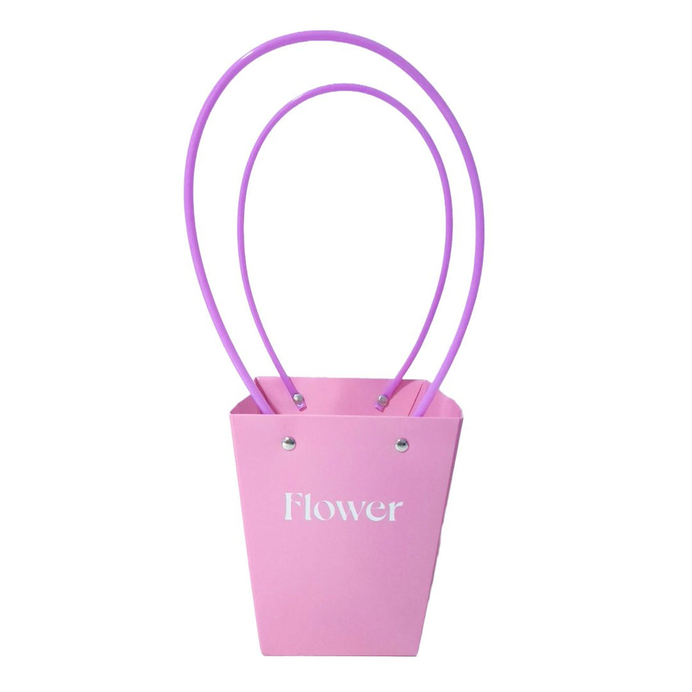Set 10 pungi cu print ”Flower” , culoare lila - ROC A8-1