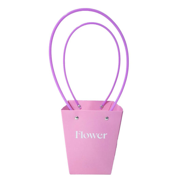Set 10 pungi cu print ”Flower” , culoare lila - ROC A8-1