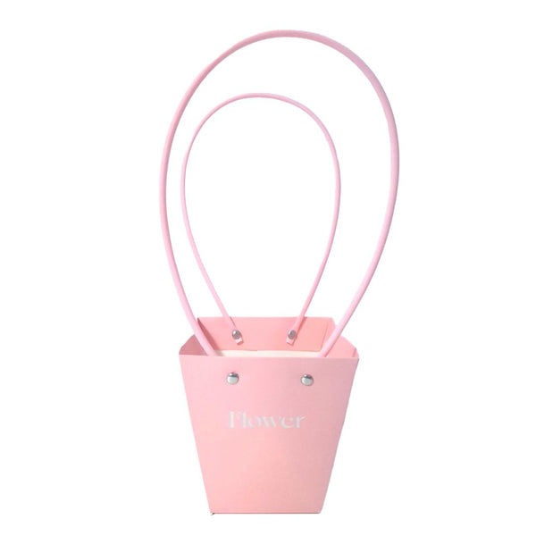 Set 10 pungi cu print ”Flower”, culoare roz - ROC A106