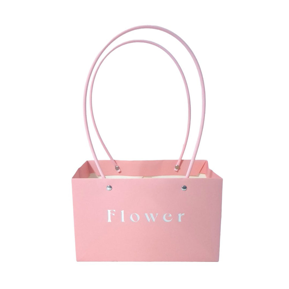 Set 10 pungi cu print ”Flower”, culoare roz - ROC A93