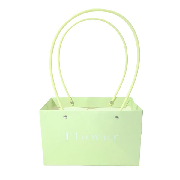 Set 10 pungi cu print ”Flower”, culoare vernil - ROC A93