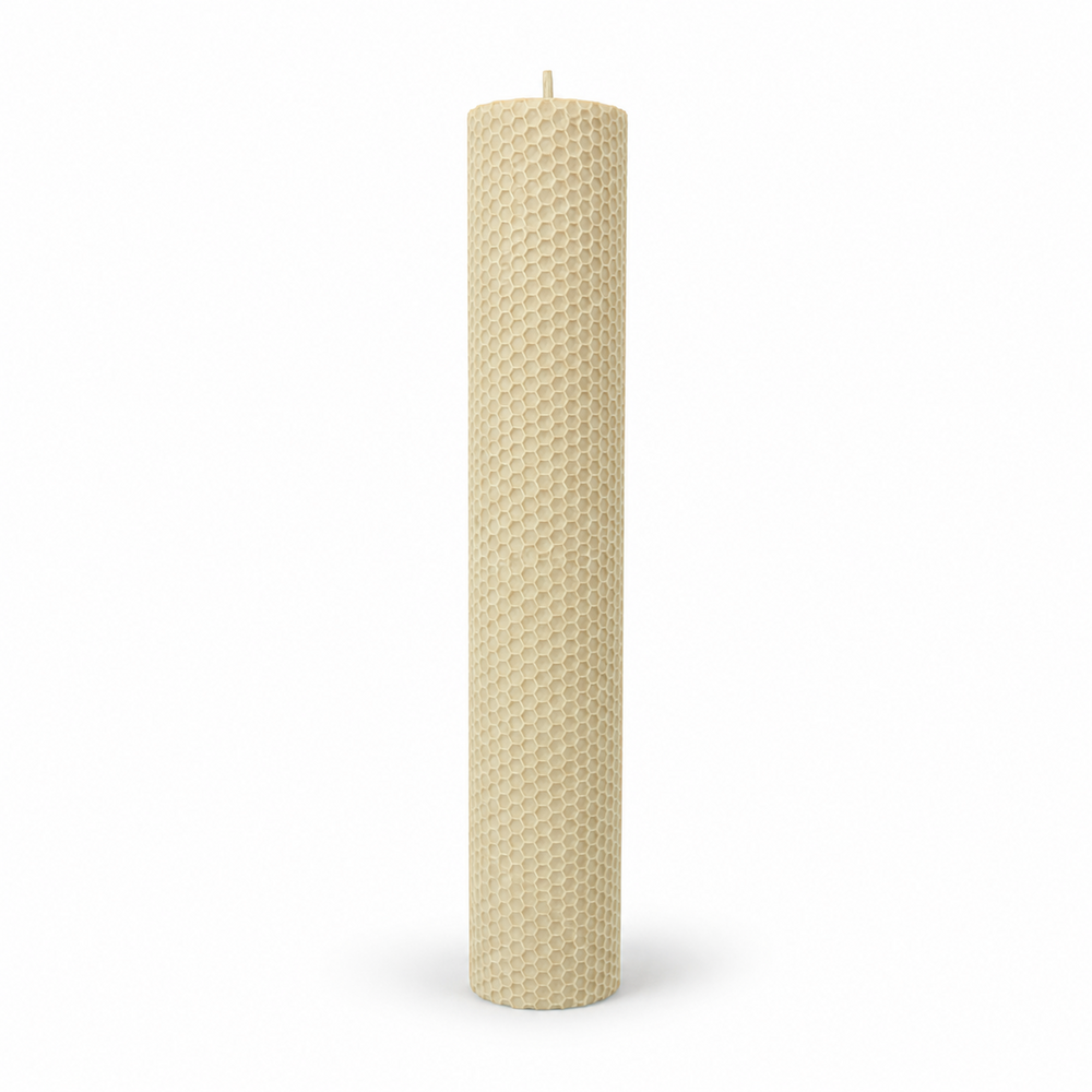Lumânare din ceară de albine tip fagure, 40 cm, culoare bej NR. 12 - 40060TFC