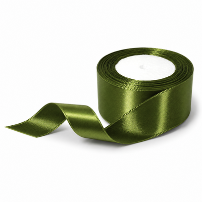 Rolă panglică satin, 4 cm, culoare verde NR. 61 - ROC 0811