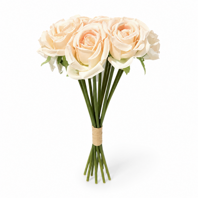 Buchet trandafiri artificiali, culoare crem - ROC AF1