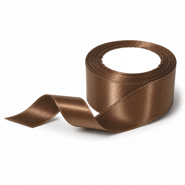Rolă panglică satin, 4 cm, culoare maro NR. 189 - ROC 0811